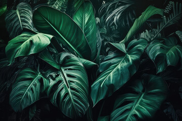 feuille verte tropicale monstera