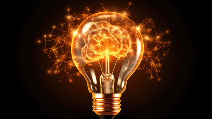 Light bulb and smart brain inside and network connection