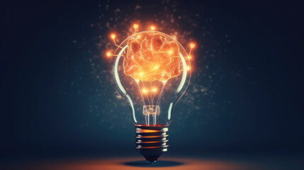 Light bulb and smart brain inside and network connection