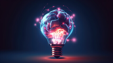 Light bulb and smart brain inside and network connection