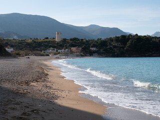 la spiaggia di Guidaloca, in Sicilia, nel comune di Castellammare del Golfo
