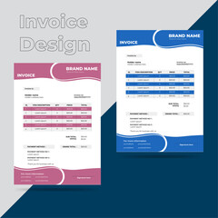 Professional and modern invoice template.