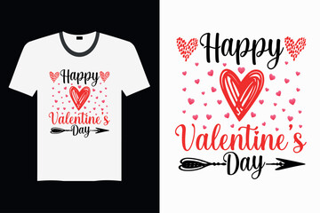 Happy Valentine's Day - Valentine's Day T-shirt Design, Vector Graphic, Vintage, Typography, T-shirt Vector