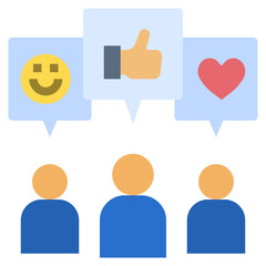 customer experience flat style icon