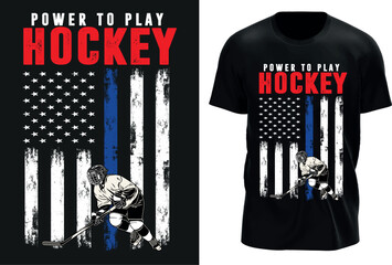American Hockey Lover T-shirt design