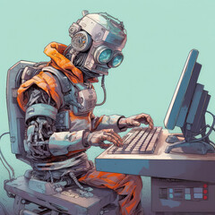 Robot sur ordinateur