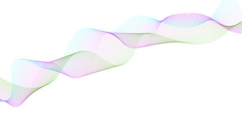 Abstract colorful lines background. Blending gradient colors. Digital frequency track equalizer. Abstract frequency sound wave lines and twisted curve lines background. Vector illustration.