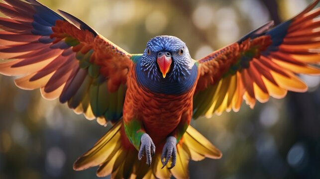 Rainbow Lorikeet. Generative AI