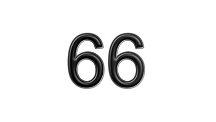 66 black lettering white background year number