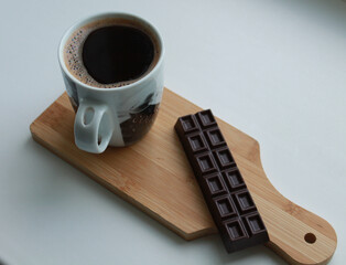 Natural coffee and chocolate