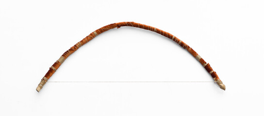 indian apache war bow isolated on white background