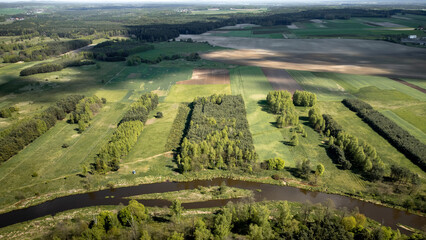 dron, zieleń, krajobraz, rzeka © RobertM