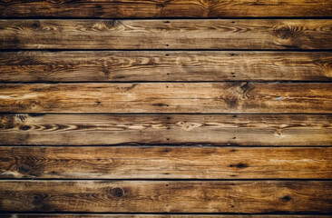 Wooden planks as a wall background texture, in the style of dark brown, antique look of wooden plank seamless texture. Generative Ai.