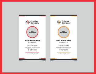 Professional Portrait Office Id Card Or Business Card Template