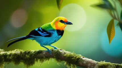 Obraz premium Paradise Tanager. Generative AI