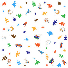 seamless pattern with kids for boys