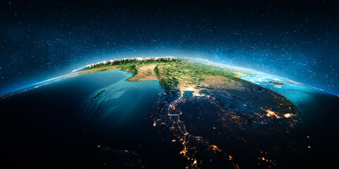 South-East Asia city lights