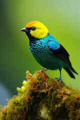 Obraz premium Paradise Tanager. Generative AI