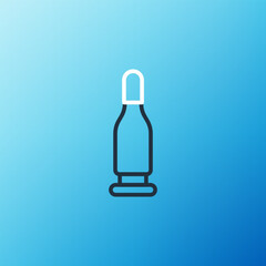 Line Bullet icon isolated on blue background. Colorful outline concept. Vector
