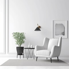 Living room interior,Living room, 3D Rendering,Generative, AI, Illustration.