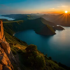 sunset over the sea
