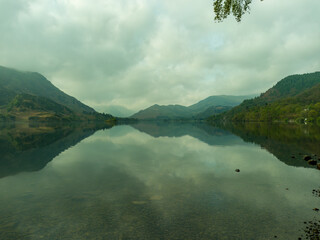 Early morning clouds over Ullswater in the Lake District, Cumbria, UK