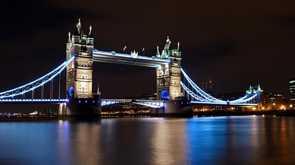 Fototapeta na wymiar illustration, london tower bridge, ai generative