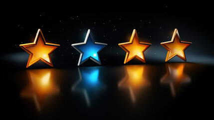 Customer review satisfaction feedback survey concept. Generative ai