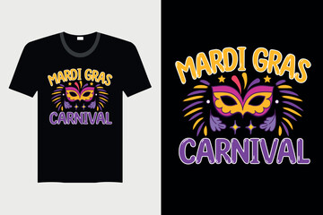 Mardi Gras Carnival - Mardi Gras T-shirt Design, Vector Graphic, Vintage, Typography, T-shirt Vector