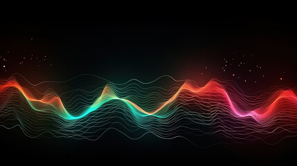 Fototapeta na wymiar Technology digital wave background concept, Bright color. Generative ai