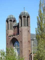german church built in 1930-th in kaliningrad, russia, former konigsberg, east prussia