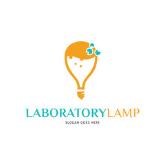 Laboratory Lamp Icon Vector Logo Template Illustration Design