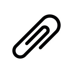 Obraz premium Simple Paperclip Icon Vector Template