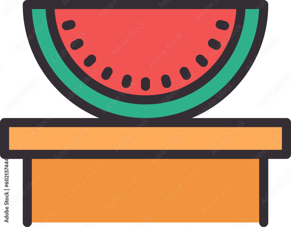 Sticker watermelon icon