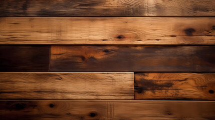 Naklejka premium Freshly sawn board. Top down view. Background. Generative AI technology.