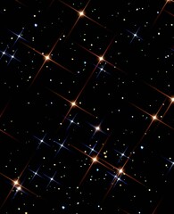star pattern. Space stars, night sky constellations, background illustration © Olena