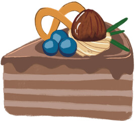 chocolate cake with nuts