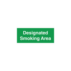 Designated Smoking Area Sign Vector Template