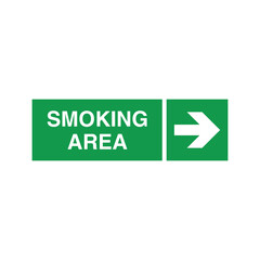 Designated Smoking Area Sign Vector Template