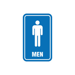 Fototapeta na wymiar Toilet Restroom Sign Placard Vector Template