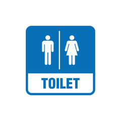 Toilet Restroom Sign Placard Vector Template