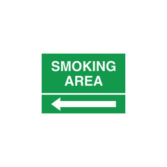 Designated Smoking Area Sign Vector Template
