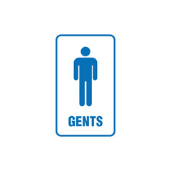 Toilet Restroom Sign Placard Vector Template