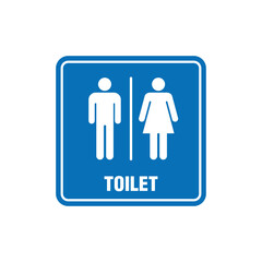 Toilet Restroom Sign Placard Vector Template