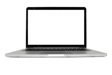 Isolated laptop with empty space on transparent background