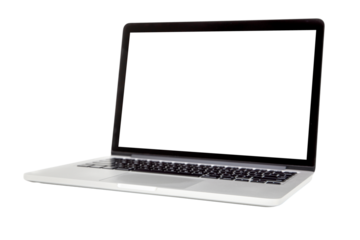 Laptop isolated on the transparent background