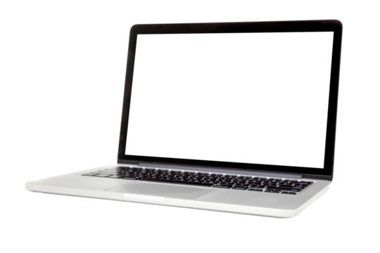 Laptop isolated on the transparent background