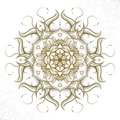 Vector drawing of abstract background abstract mandala flower. Gradient colorful ornaments