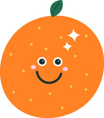 Orange Fruit Character