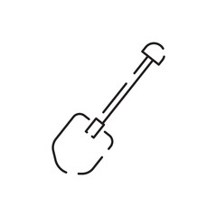 Construction tools, spade. Power Industry line icons. Editable stroke. Vector illustration
